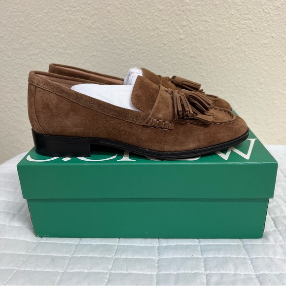 J. Crew Suede Maison Tassel Loafers in Walnut Brown Size 7 - Picture 5 of 13